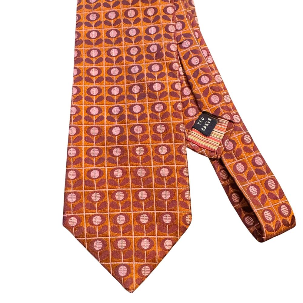 Ted Baker London 100% Silk Flower Neck Tie